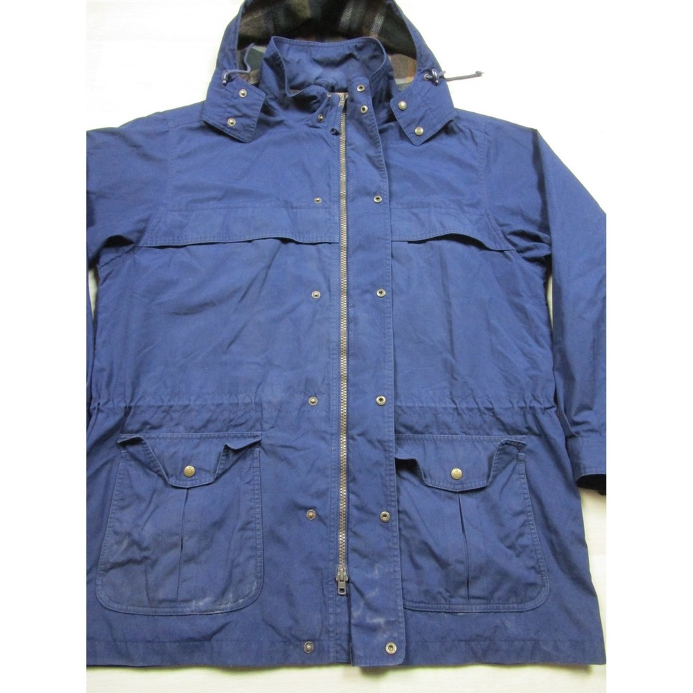 VINTAGE Eddie Bauer Wool Lined Mountain Parka Jacket Mens XL Tall Blue Hooded - Picture 6 of 15